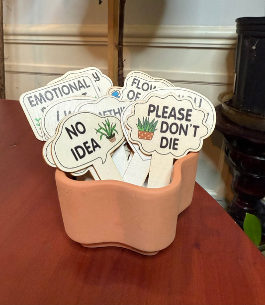 Funny Wooden Plant Markers